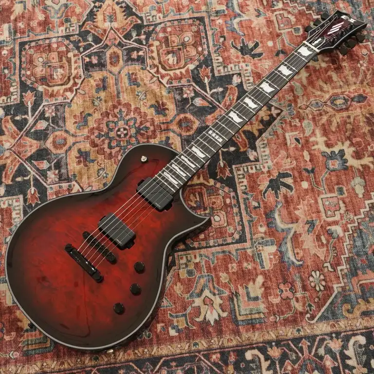 E-II EC QM FL · See Thru Black Cherry Sunburst